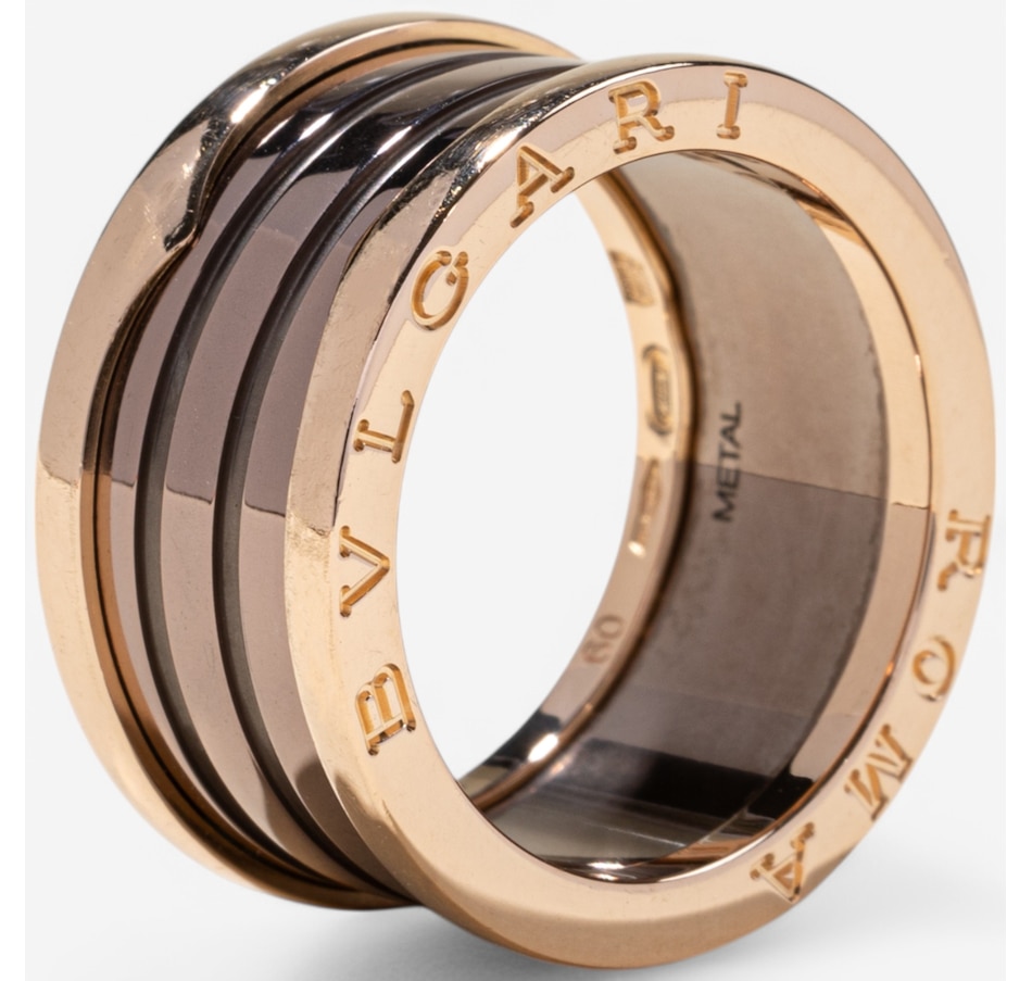 Image 746345_ALTMORE1.jpg, Product 746-345 / Price $2,995.00, Estate Originals 18K Rose Gold Bvlgari Roma B. Zero Ceramic Ring from Estate Originals on TSC.ca's Jewellery department