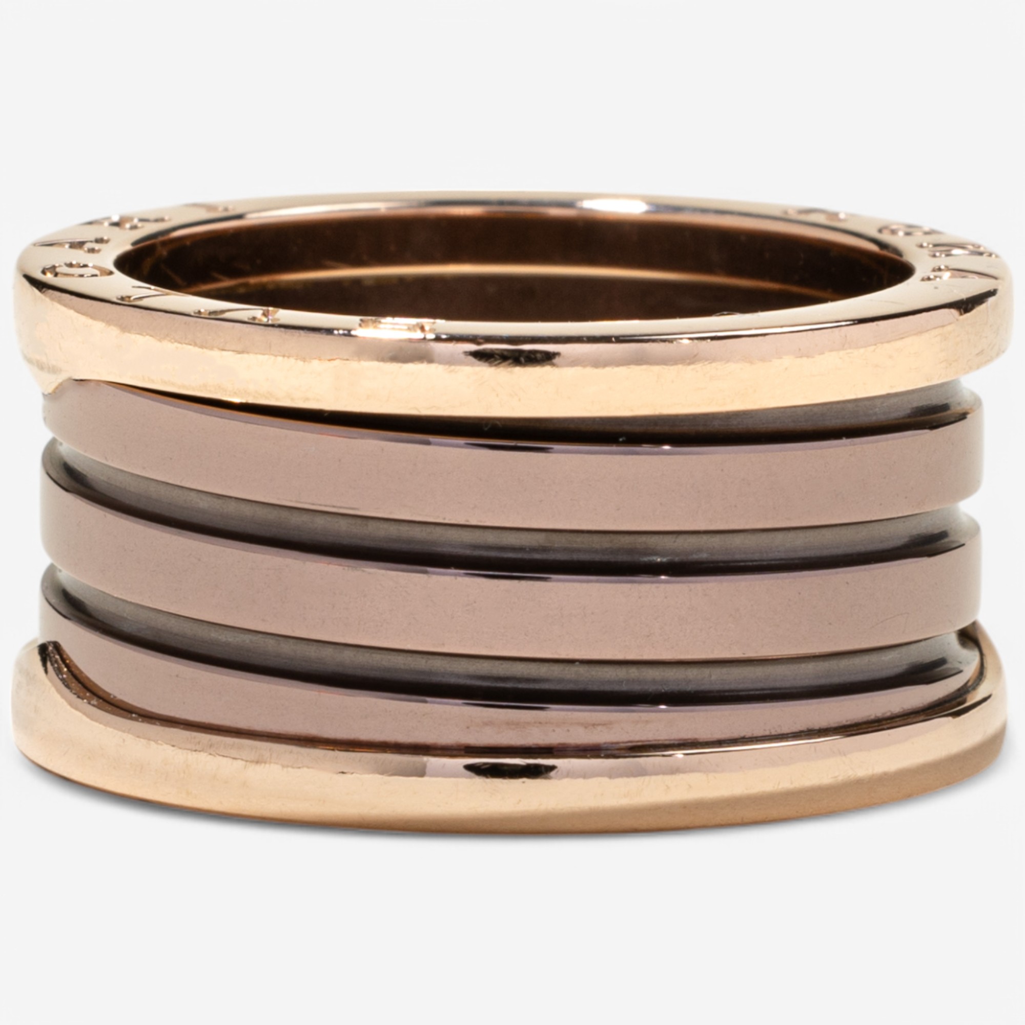 Estate Originals 18K Rose Gold Bvlgari Roma B. Zero Ceramic Ring