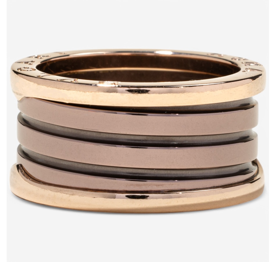 Image 746345_ALTMORE3.jpg, Product 746-345 / Price $2,995.00, Estate Originals 18K Rose Gold Bvlgari Roma B. Zero Ceramic Ring from Estate Originals on TSC.ca's Jewellery department