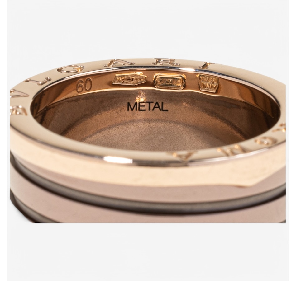 Image 746345_ALTMORE4.jpg, Product 746-345 / Price $2,995.00, Estate Originals 18K Rose Gold Bvlgari Roma B. Zero Ceramic Ring from Estate Originals on TSC.ca's Jewellery department