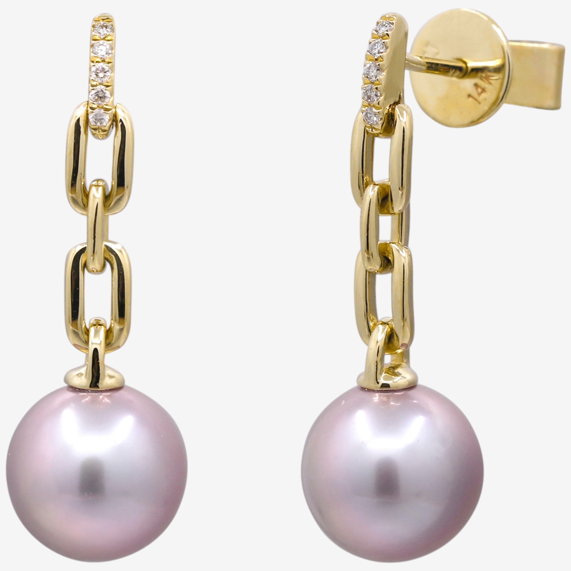 blue11✴︎ララガンSTRIPE PEARL EARRINGS Pearl Earrings | La Mine d'Or | Moncton, NB