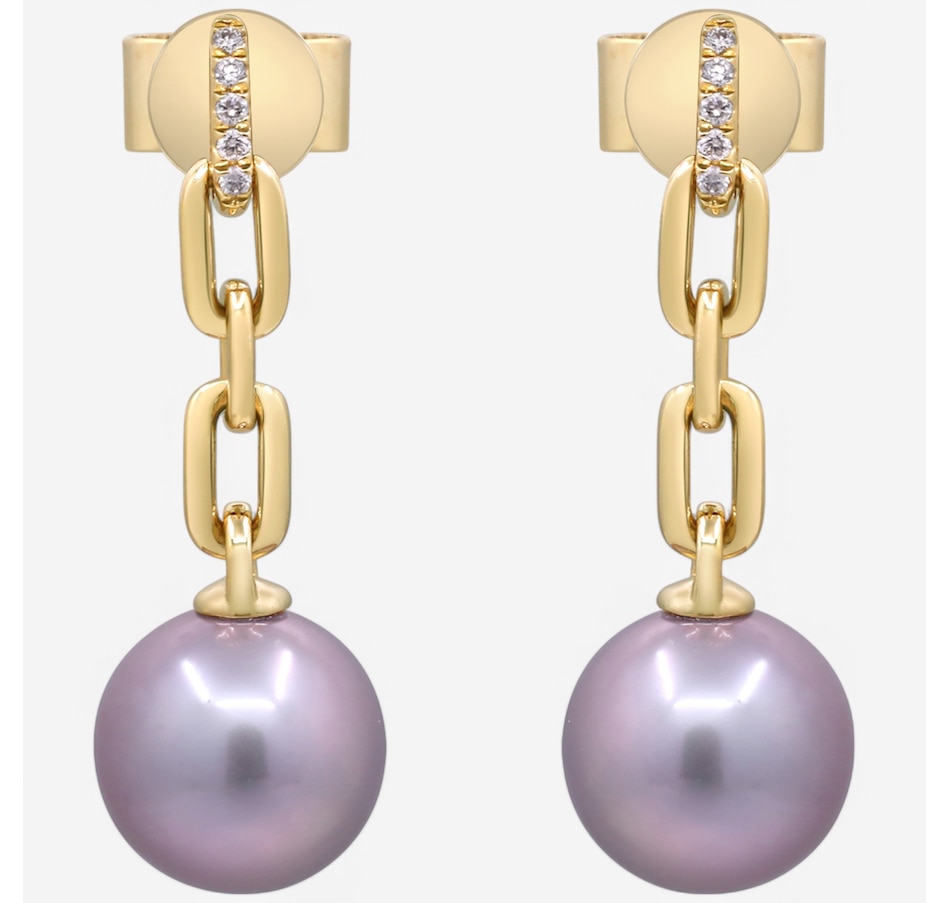 Image 746408_ALTMORE1.jpg, Product 746-408 / Price $799.99, Cirari 14K Yellow Gold Freshwater Pearl & Diamond Earrings from Cirari on TSC.ca's Jewellery department