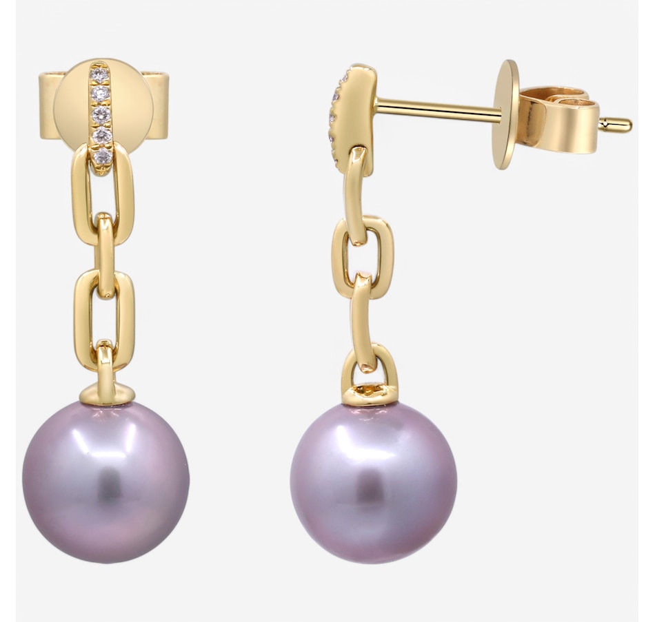 Image 746408_ALTMORE2.jpg, Product 746-408 / Price $799.99, Cirari 14K Yellow Gold Freshwater Pearl & Diamond Earrings from Cirari on TSC.ca's Jewellery department