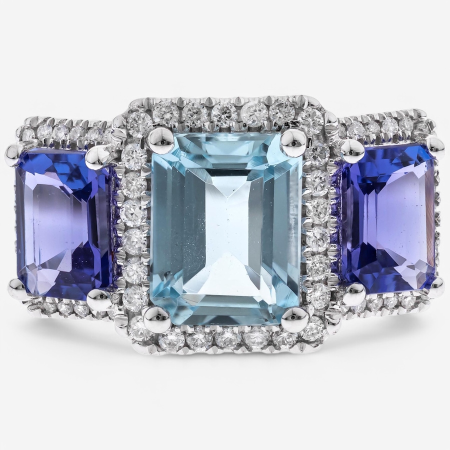 Image 746421.jpg, Product 746-421 / Price $3,499.99, Cirari 14K White Gold Aquamarine, Tanzanite & Diamond Ring from Cirari on TSC.ca's Jewellery department