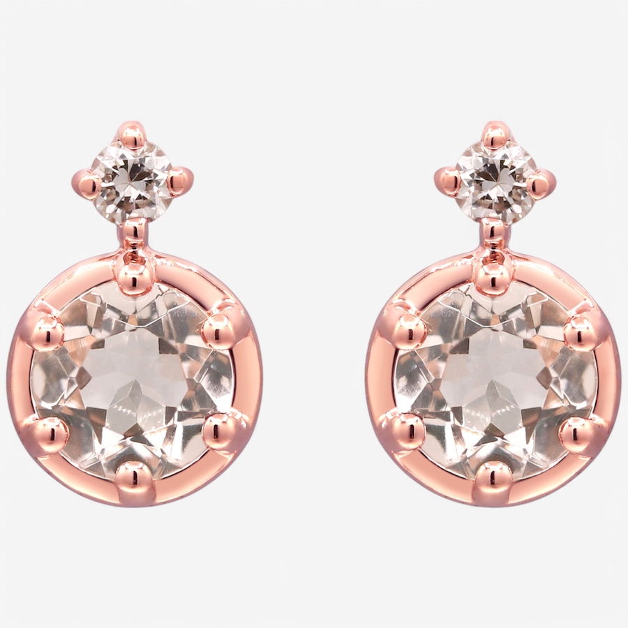 Image 746467.jpg, Product 746-467 / Price $899.99, CIRARI 10K Rose Gold Morganite And Diamond Earrings from Cirari on TSC.ca's Jewellery department