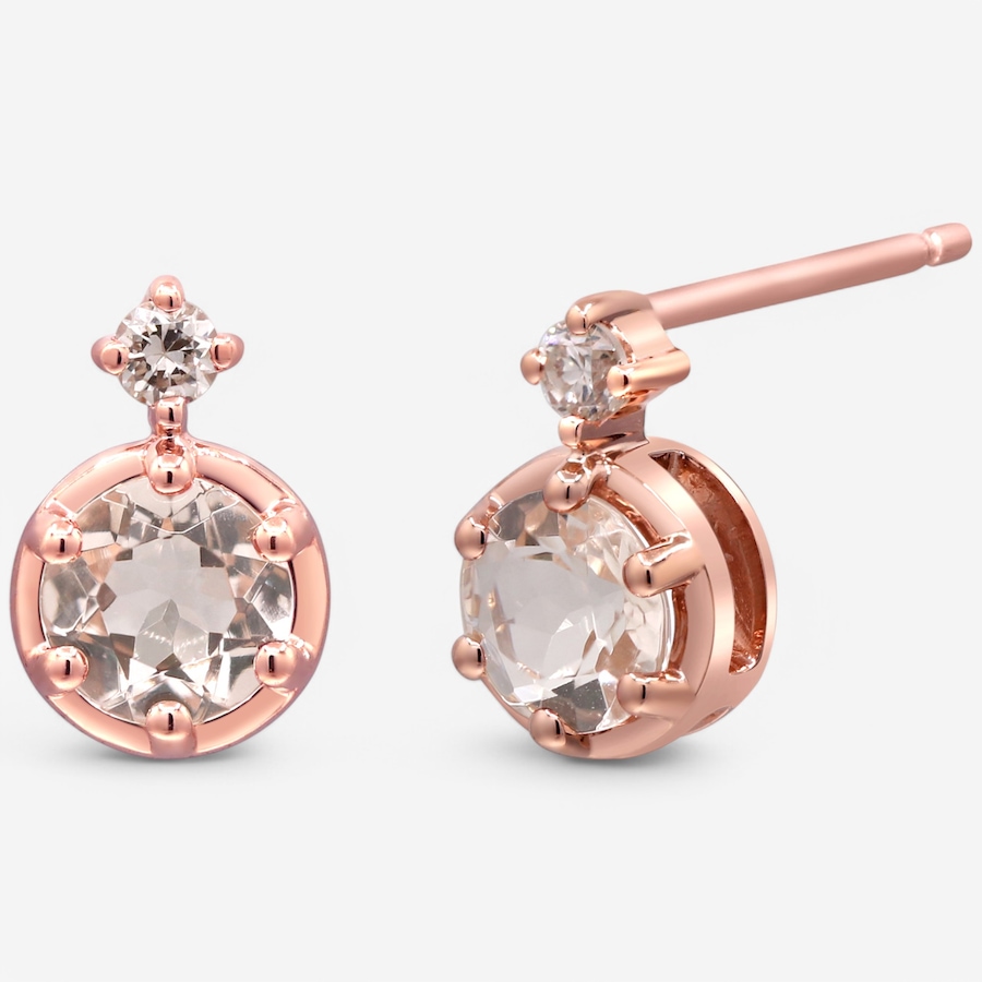 Image 746467_ALTMORE2.jpg, Product 746-467 / Price $899.99, CIRARI 10K Rose Gold Morganite And Diamond Earrings from Cirari on TSC.ca's Jewellery department