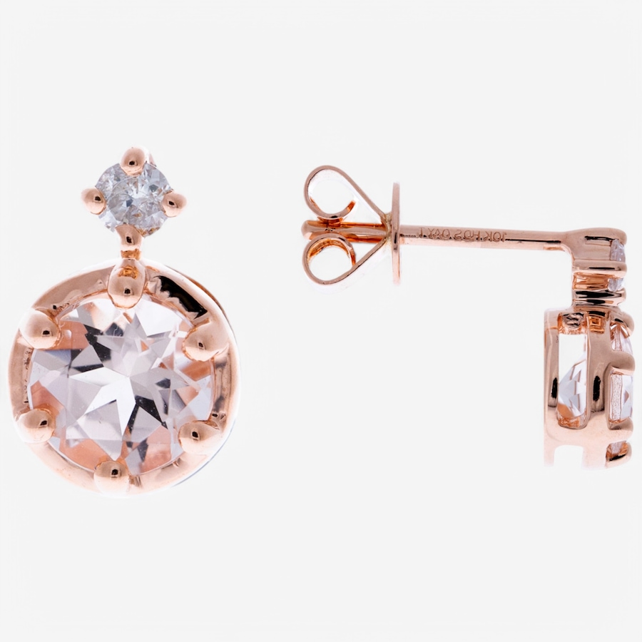 Image 746467_ALTMORE3.jpg, Product 746-467 / Price $899.99, CIRARI 10K Rose Gold Morganite And Diamond Earrings from Cirari on TSC.ca's Jewellery department
