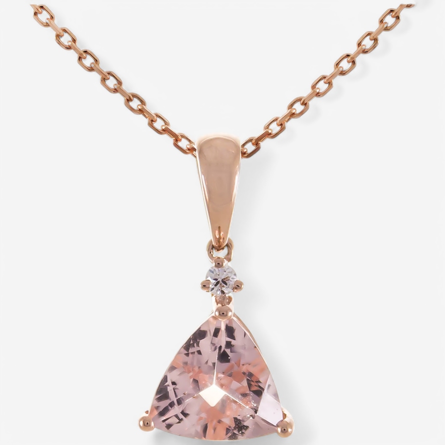 Image 746468.jpg, Product 746-468 / Price $999.99, CIRARI 10K Rose Gold Trillion Morganite And Diamond Pendant With Chain from Cirari on TSC.ca's Jewellery department