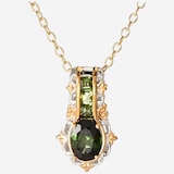 Gems En Vogue Palladium Silver Green Tourmaline Pendant