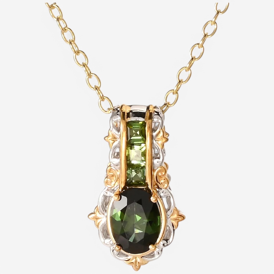 Image 746511.jpg, Product 746-511 / Price $399.99, Gems En Vogue Palladium Silver Green Tourmaline Pendant from Gems En Vogue on TSC.ca's Jewellery department