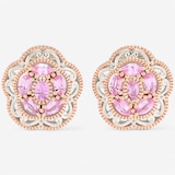 Gems En Vogue Palladium Silver Pink Sapphire Earrings