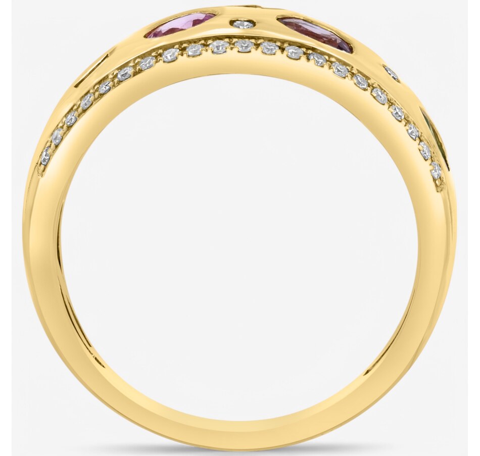 Image 746550_ALTMORE2.jpg, Product 746-550 / Price $2,999.99, EFFY 14K Yellow Gold Multi Gemstone & Diamond Ring from Effy Jewellery on TSC.ca's Jewellery department