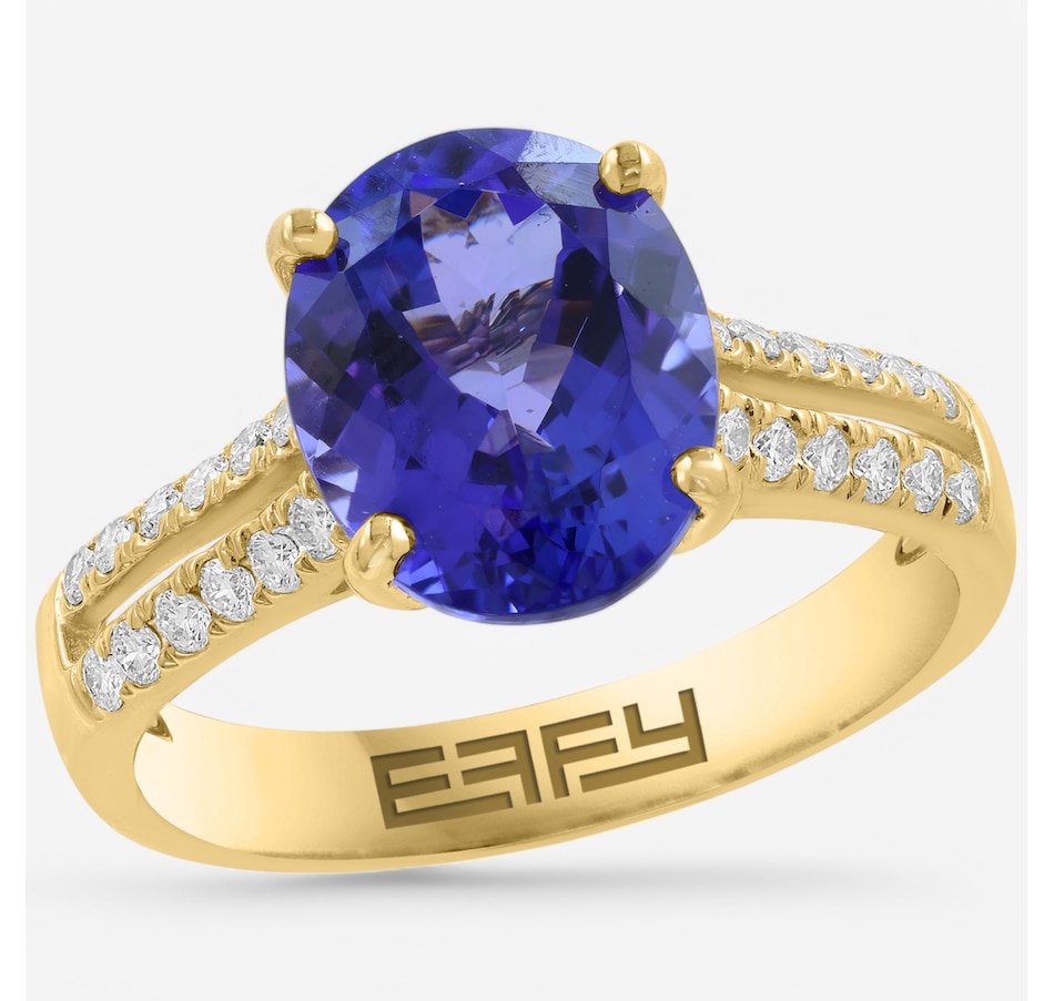 Image 746554.jpg, Product 746-554 / Price $4,499.99, EFFY 14K Yellow Gold Tanzanite & Diamond Ring from Effy Jewellery on TSC.ca's Jewellery department