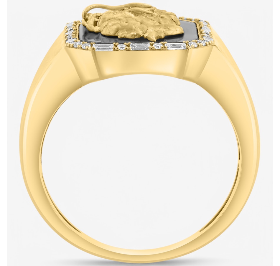 Image 746559_ALTMORE2.jpg, Product 746-559 / Price $3,599.99, EFFY 14K Yellow Gold Onyx, Black & White Diamond Ring from Effy Jewellery on TSC.ca's Jewellery department