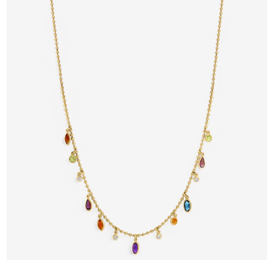 Image 746562_ALTMORE1.jpg, Product 746-562 / Price $2,249.99, EFFY 14K Yellow Gold Multi Gemstone & Diamond Station Necklace from Effy Jewellery on TSC.ca's Jewellery department