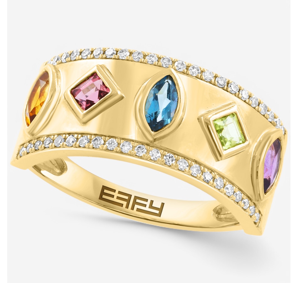 Image 746563.jpg, Product 746-563 / Price $1,799.99, EFFY 14K Yellow Gold Multi Gemstone & Diamond Ring from Effy Jewellery on TSC.ca's Jewellery department