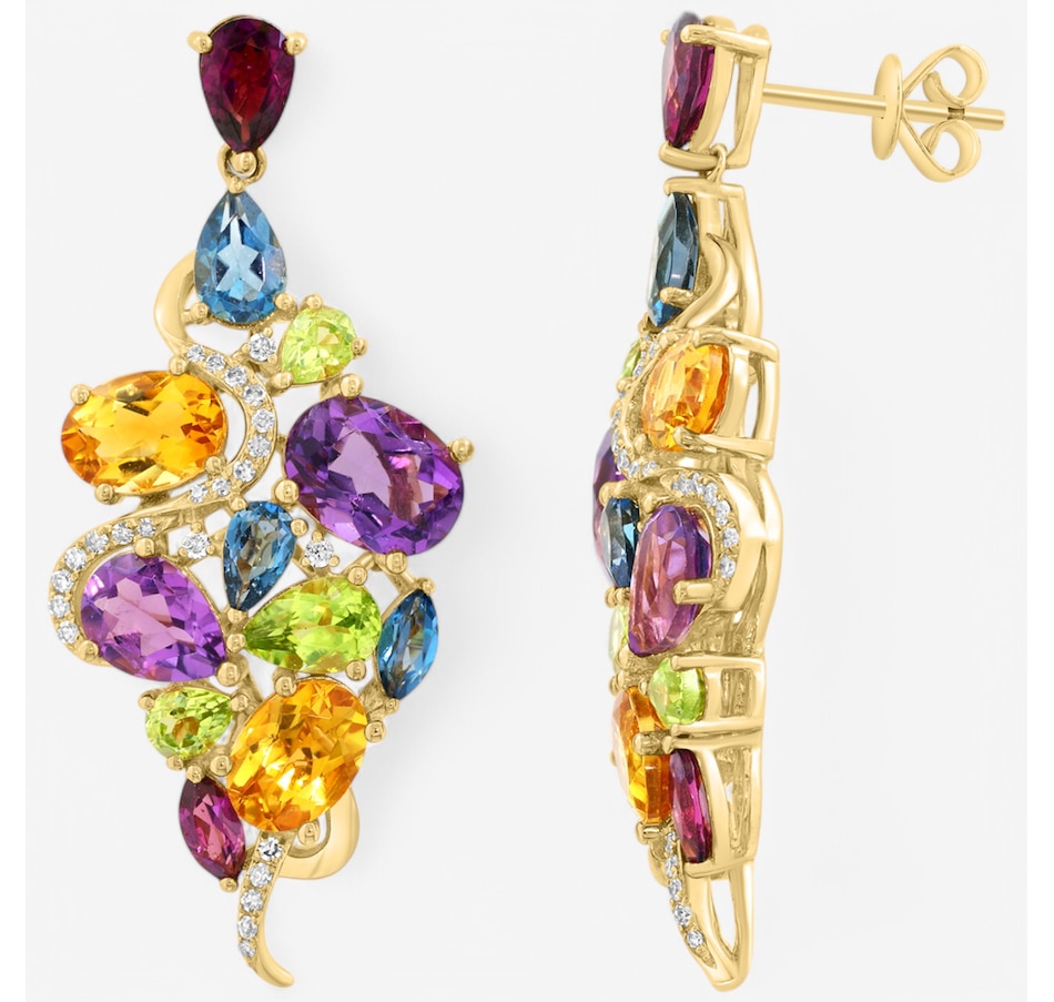 Image 746564_ALTMORE1.jpg, Product 746-564 / Price $3,599.99, EFFY 14K Yellow Gold Multi Gemstone & Diamond Drop Earrings from Effy Jewellery on TSC.ca's Jewellery department