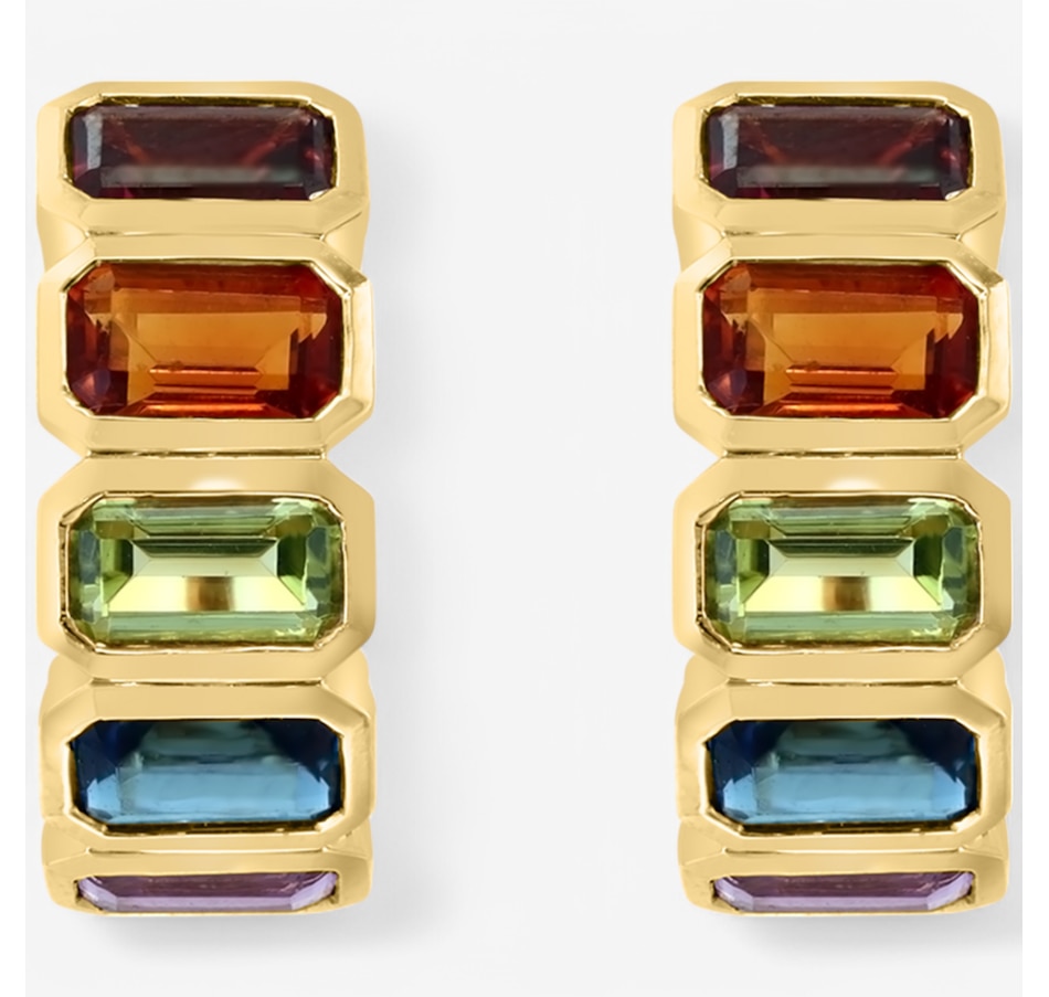 Image 746566.jpg, Product 746-566 / Price $1,999.99, EFFY 14K Yellow Gold Multi Gemstone Hoop Earrings from Effy Jewellery on TSC.ca's Jewellery department
