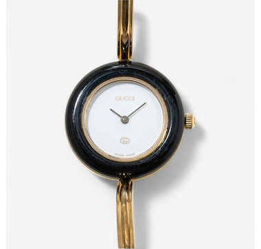 Estate Originals Gold-Plated Gucci 1100L Swiss-Made Quartz Watch with Interchangeable Bezels