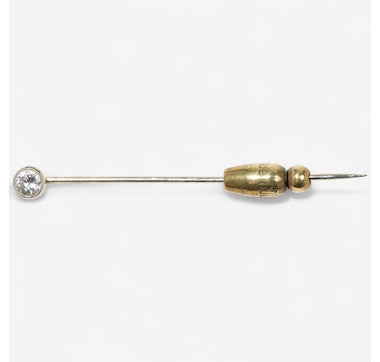 Estate Originals 18K White Gold 0.37-Carat Diamond Solitaire Stick Pin