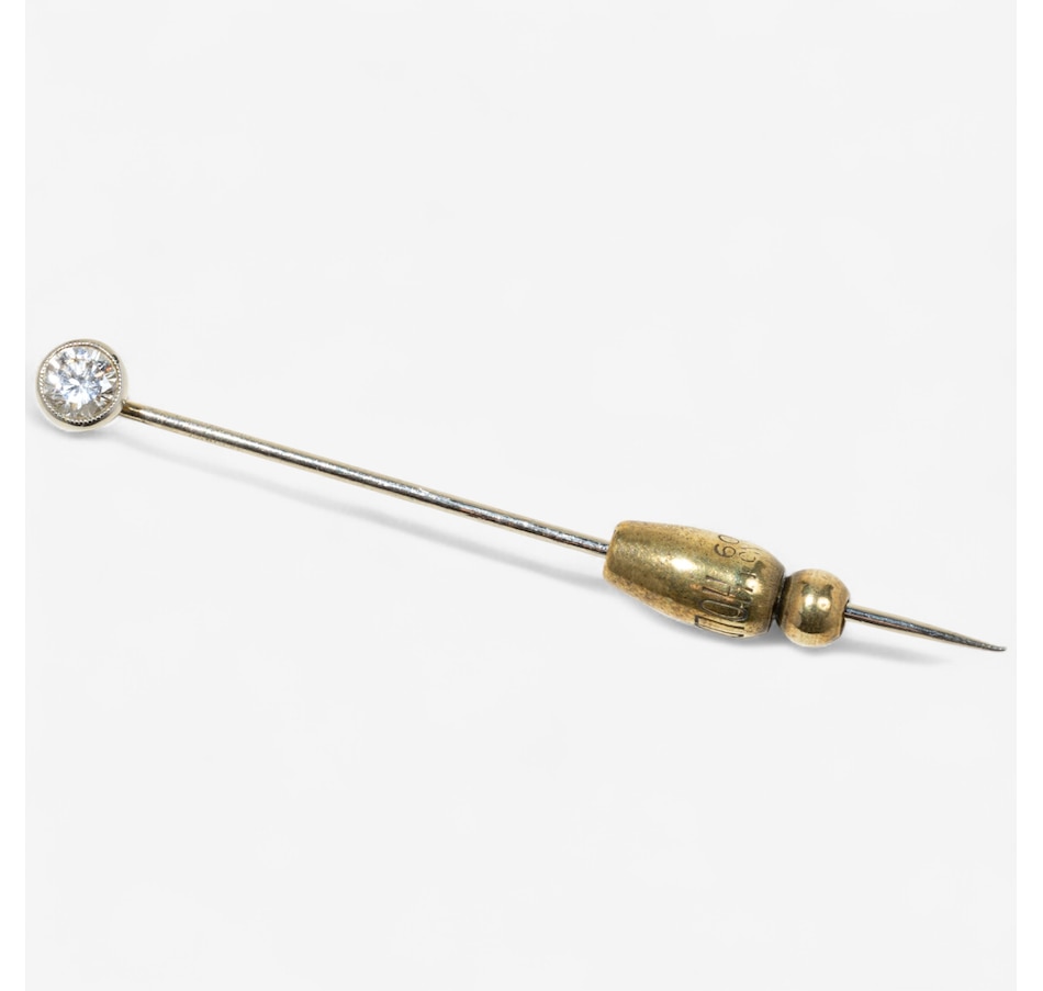 Image 746579_ALTMORE1.jpg, Product 746-579 / Price $1,595.00, Estate Originals 18K White Gold 0.37-Carat Diamond Solitaire Stick Pin from Estate Originals on TSC.ca's Jewellery department