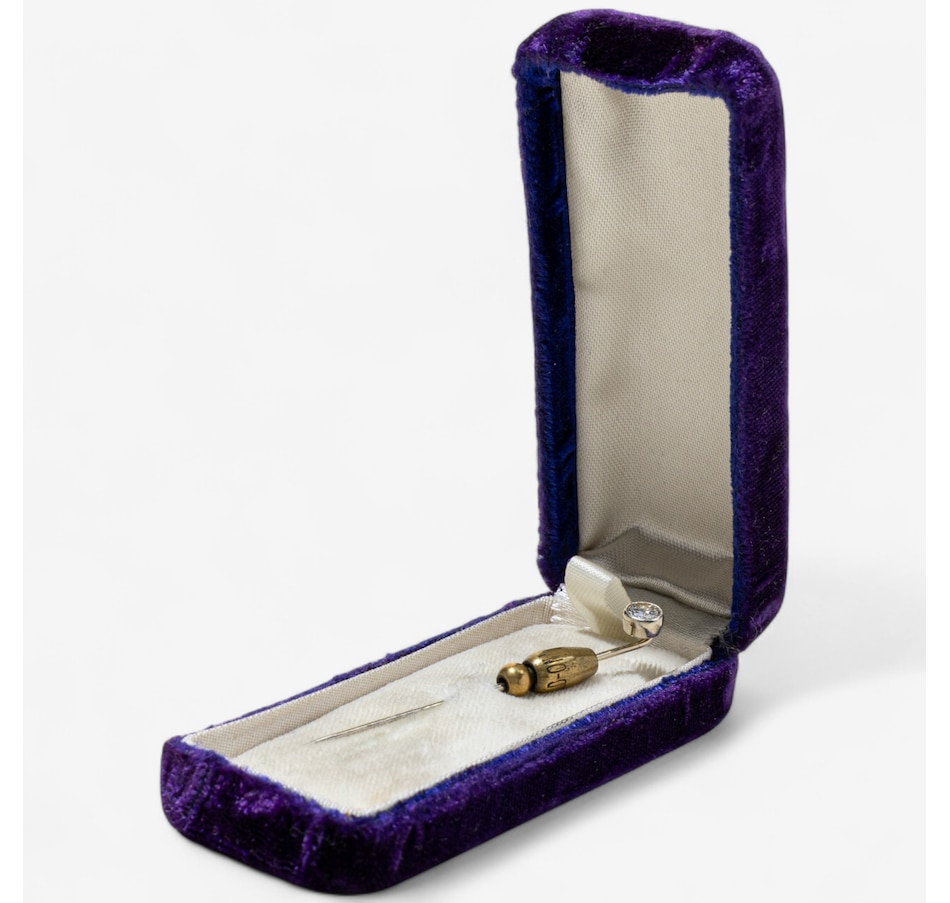 Image 746579_ALTMORE3.jpg, Product 746-579 / Price $1,595.00, Estate Originals 18K White Gold 0.37-Carat Diamond Solitaire Stick Pin from Estate Originals on TSC.ca's Jewellery department