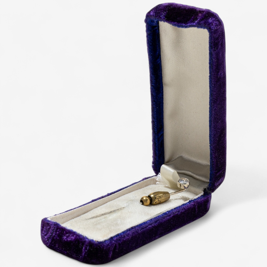 Image 746579_ALTMORE3.jpg, Product 746-579 / Price $1,595.00, Estate Originals 18K White Gold 0.37-Carat Diamond Solitaire Stick Pin from Estate Originals on TSC.ca's Jewellery department