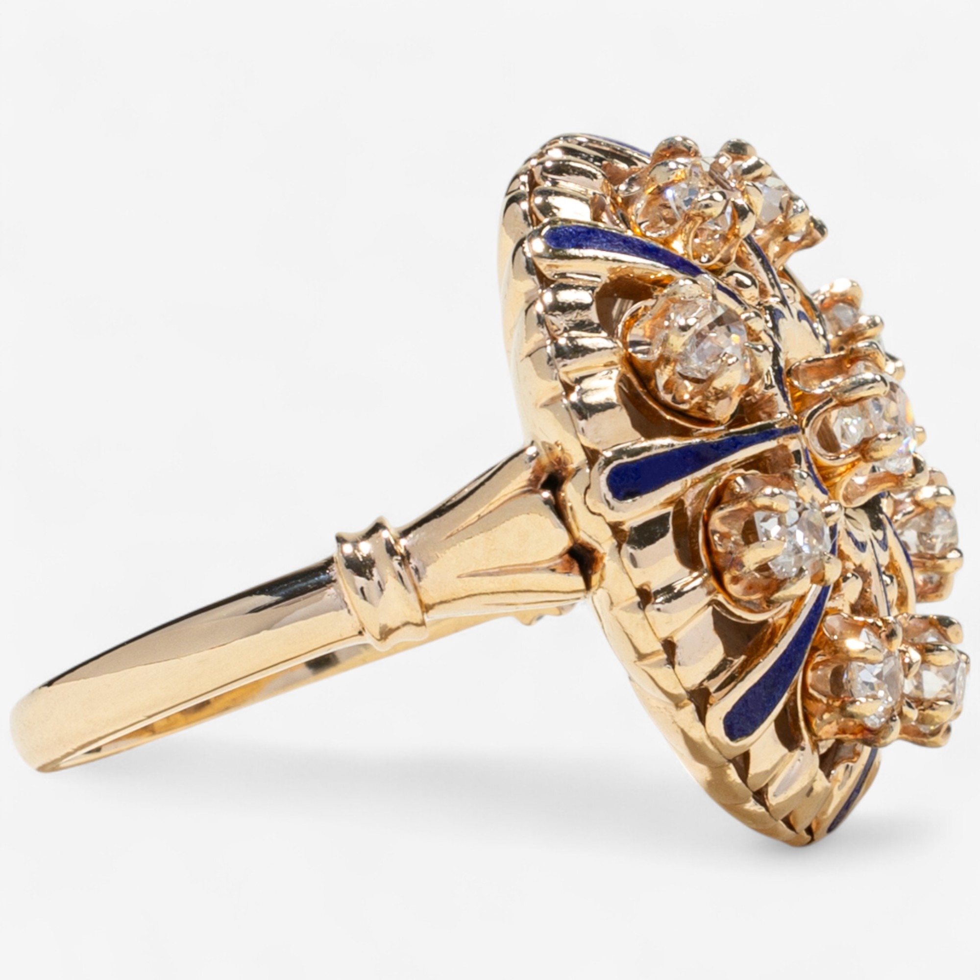 Estate Originals 14K Yellow Gold Old Mine Cut Diamond