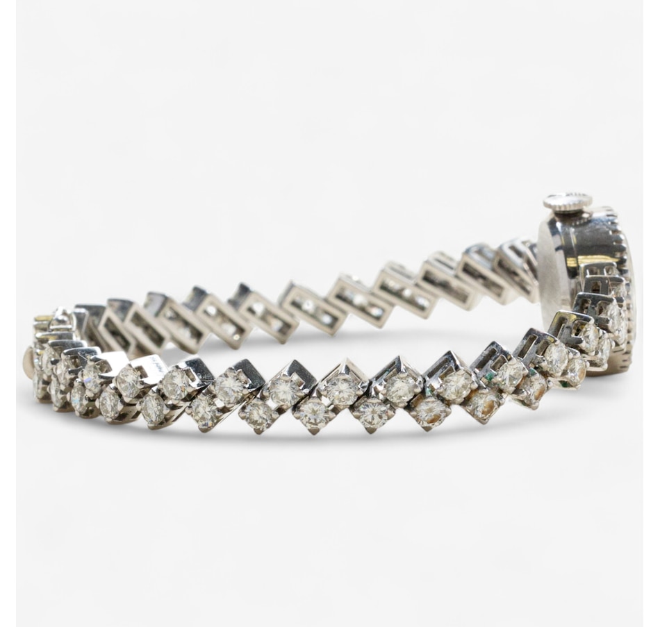 Image 746589_ALTMORE3.jpg, Product 746-589 / Price $13,995.00, Estate Originals 18K White Gold Longines Watch with 5.07 Carats of Diamonds from Estate Originals on TSC.ca's Jewellery department