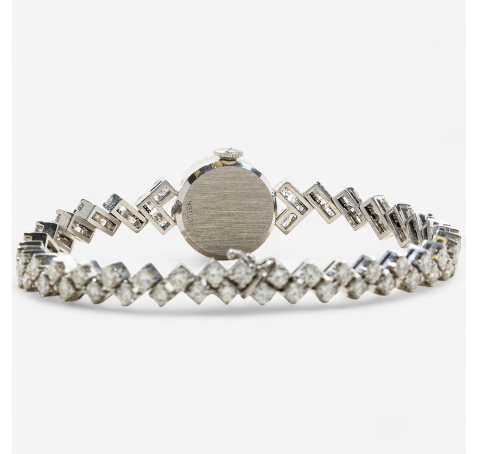 Image 746589_ALTMORE4.jpg, Product 746-589 / Price $13,995.00, Estate Originals 18K White Gold Longines Watch with 5.07 Carats of Diamonds from Estate Originals on TSC.ca's Jewellery department