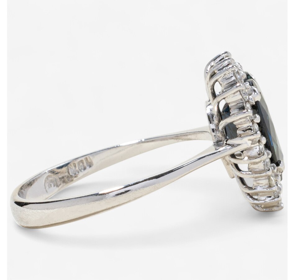 Image 746599_ALTMORE2.jpg, Product 746-599 / Price $2,995.00, Estate Originals 18K White Gold 2.5-Carat Heart-Shaped Sapphire and Diamond Halo Ring from Estate Originals on TSC.ca's Jewellery department