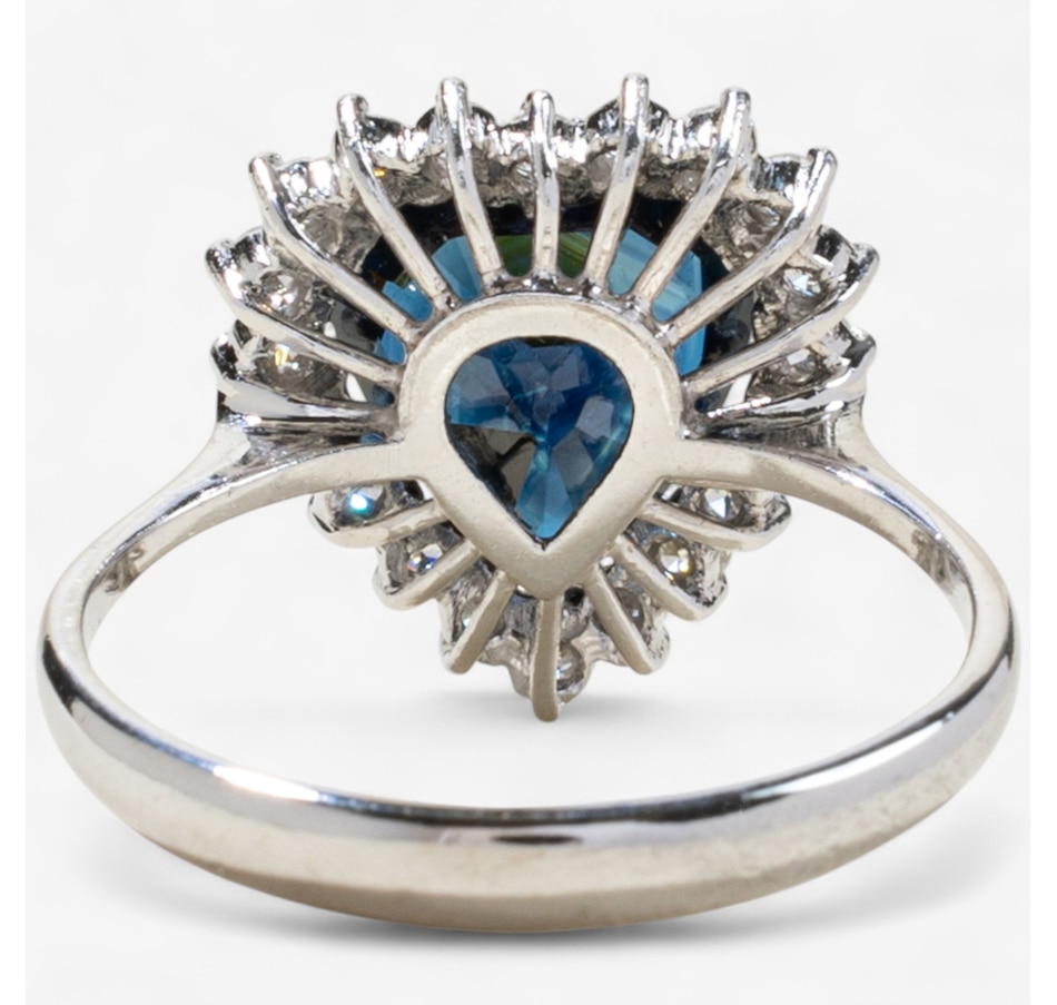 Image 746599_ALTMORE3.jpg, Product 746-599 / Price $2,995.00, Estate Originals 18K White Gold 2.5-Carat Heart-Shaped Sapphire and Diamond Halo Ring from Estate Originals on TSC.ca's Jewellery department