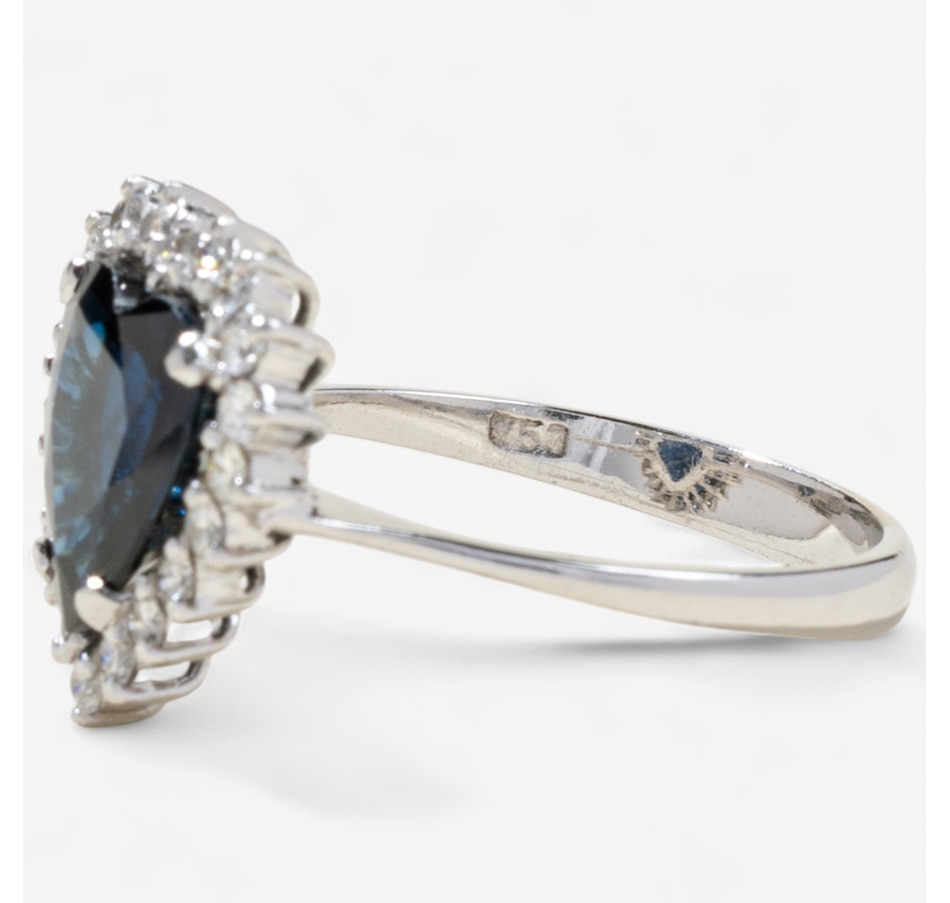 Image 746599_ALTMORE5.jpg, Product 746-599 / Price $2,995.00, Estate Originals 18K White Gold 2.5-Carat Heart-Shaped Sapphire and Diamond Halo Ring from Estate Originals on TSC.ca's Jewellery department
