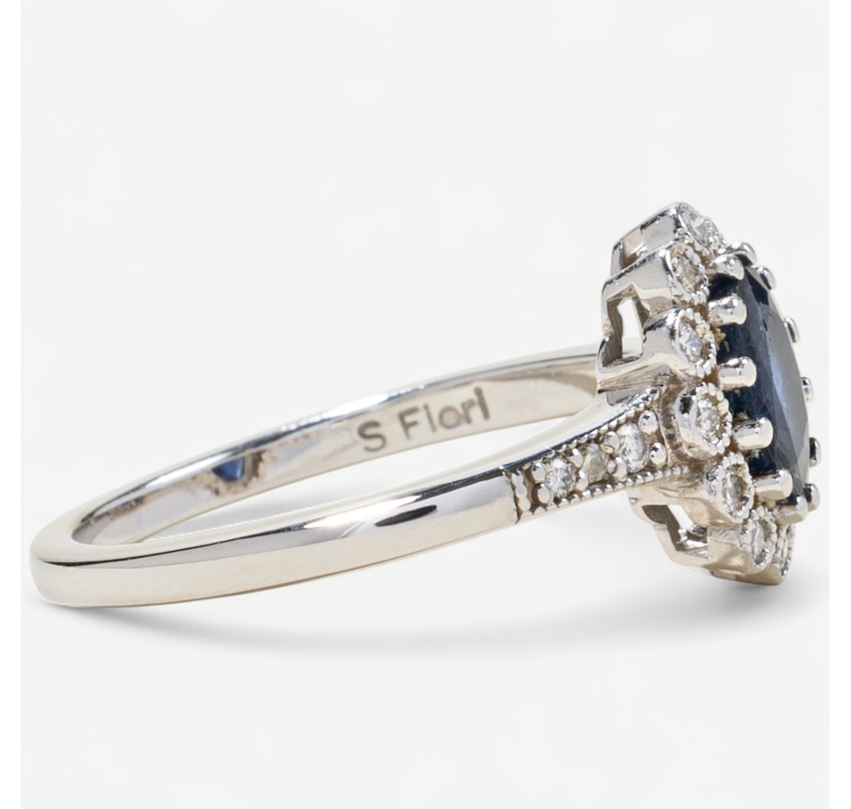 Image 746603_ALTMORE3.jpg, Product 746-603 / Price $1,695.00, Estate Originals 14K White Gold Sapphire and Diamond Halo Ring from Estate Originals on TSC.ca's Jewellery department