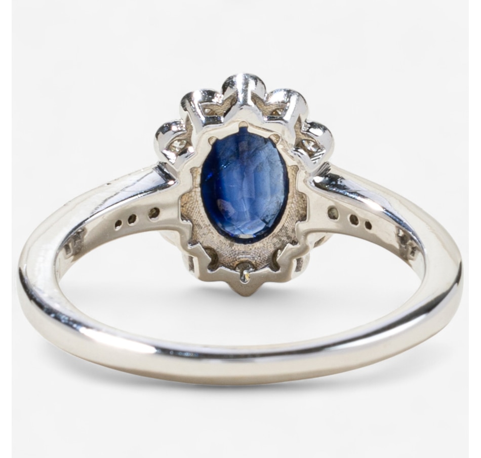 Image 746603_ALTMORE4.jpg, Product 746-603 / Price $1,695.00, Estate Originals 14K White Gold Sapphire and Diamond Halo Ring from Estate Originals on TSC.ca's Jewellery department