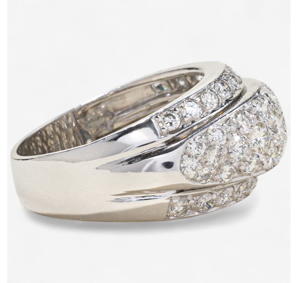 Image 746611_ALTMORE2.jpg, Product 746-611 / Price $5,695.00, Estate Originals Custom-Made Platinum Three-Row Dome Diamond-Set Dome Ring from Estate Originals on TSC.ca's Jewellery department