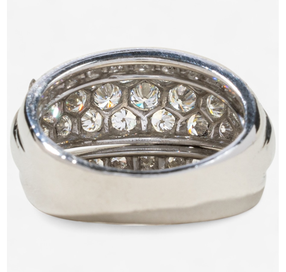 Image 746611_ALTMORE3.jpg, Product 746-611 / Price $5,695.00, Estate Originals Custom-Made Platinum Three-Row Dome Diamond-Set Dome Ring from Estate Originals on TSC.ca's Jewellery department