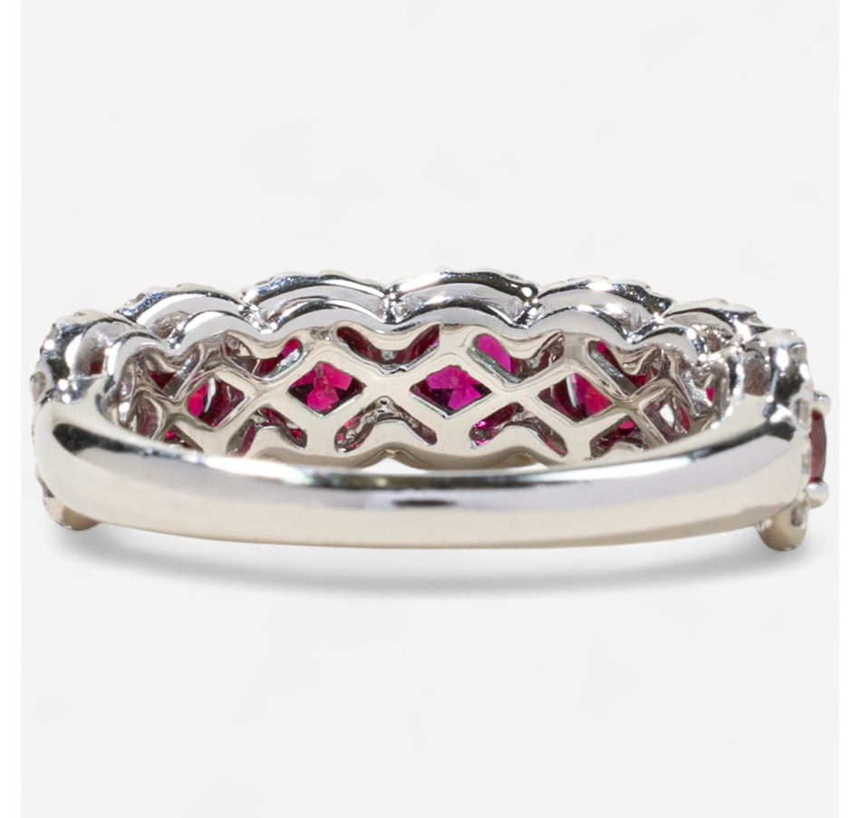 Image 746612_ALTMORE3.jpg, Product 746-612 / Price $2,995.00, Estate Originals 14K White Gold Ruby and Diamond 7-Across Cluster Ring from Estate Originals on TSC.ca's Jewellery department