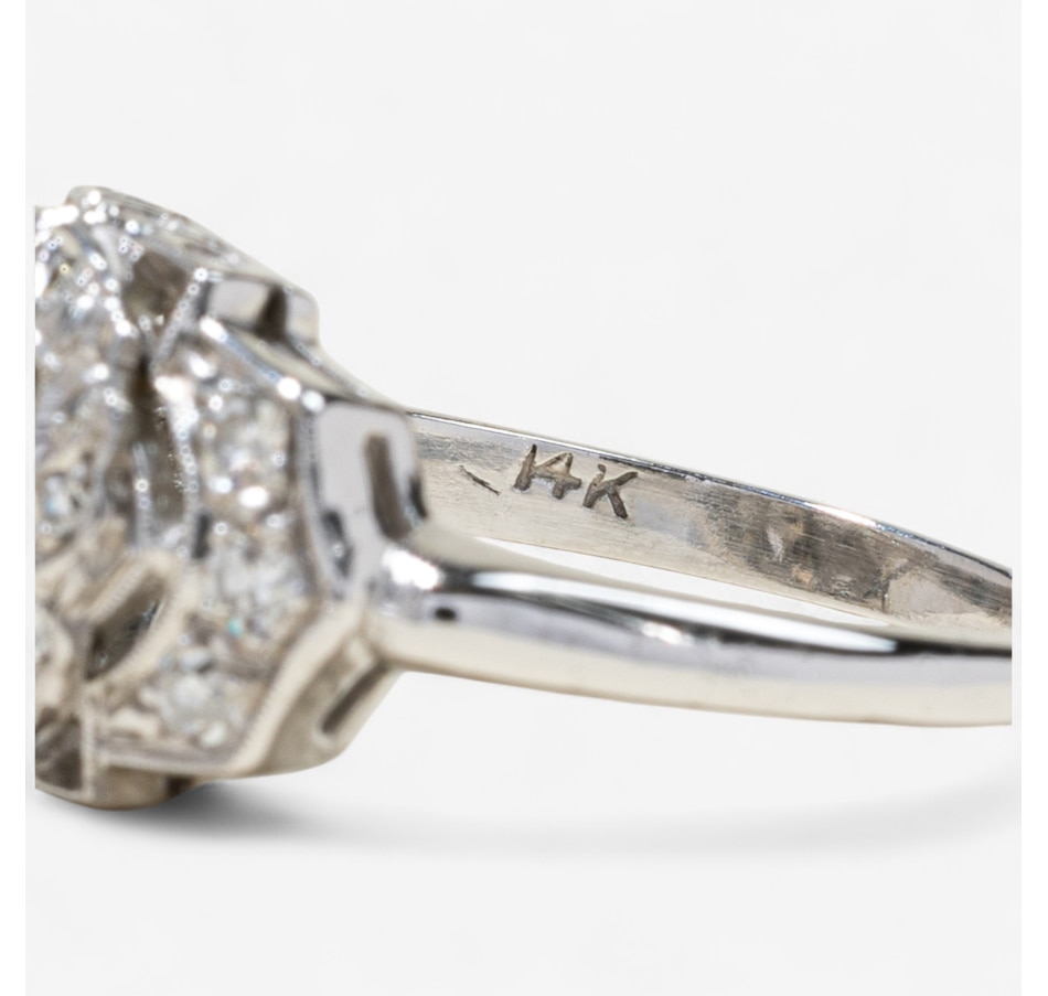 Image 746613_ALTMORE4.jpg, Product 746-613 / Price $1,495.00, Estate Originals 14K White Gold Geometrically Rendered Art-Deco Diamond Ring from Estate Originals on TSC.ca's Jewellery department