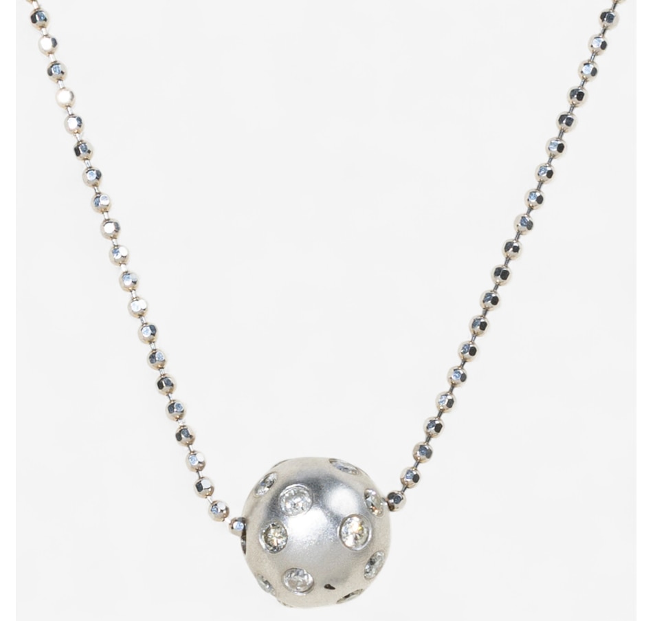 Image 746614.jpg, Product 746-614 / Price $2,795.00, Estate Originals 18K White Gold 16" Diamond-Set Ball Pendant from Estate Originals on TSC.ca's Jewellery department