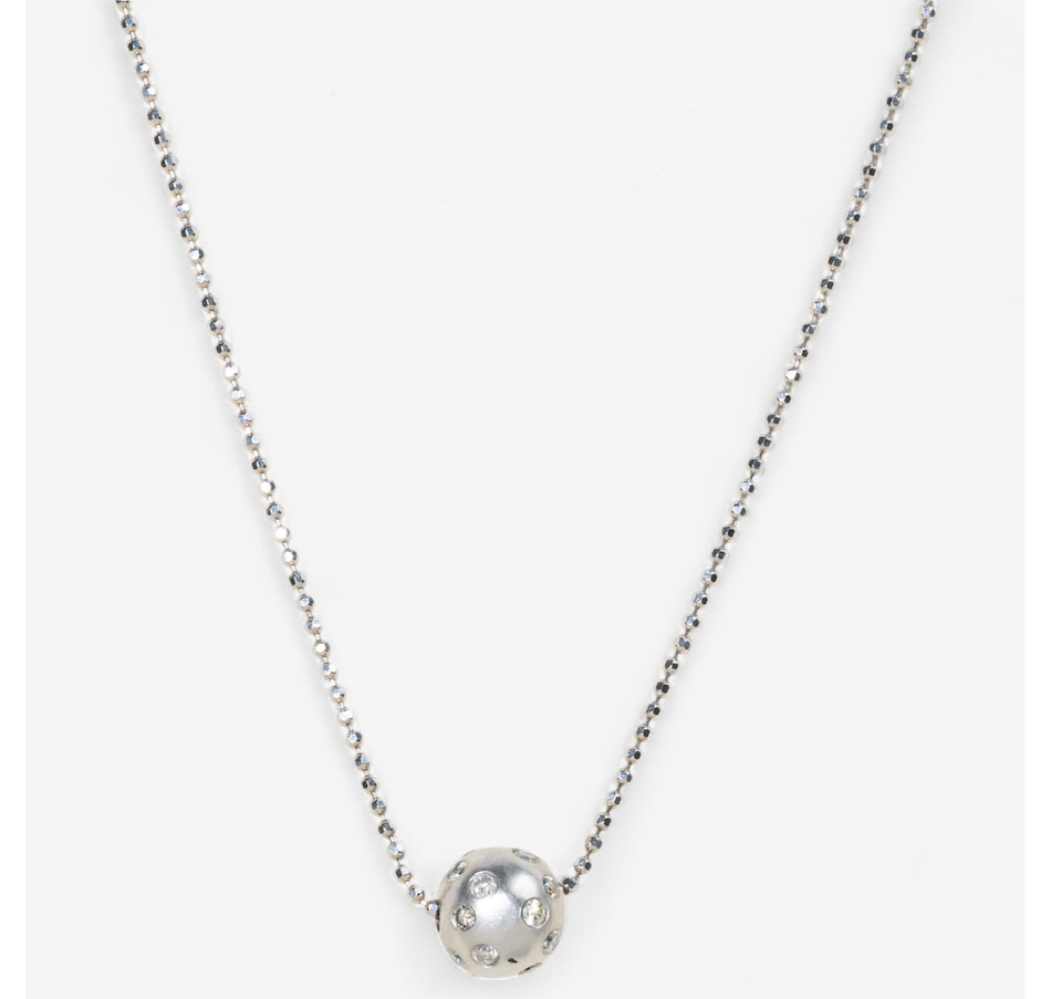 Image 746614_ALTMORE1.jpg, Product 746-614 / Price $2,795.00, Estate Originals 18K White Gold 16" Diamond-Set Ball Pendant from Estate Originals on TSC.ca's Jewellery department