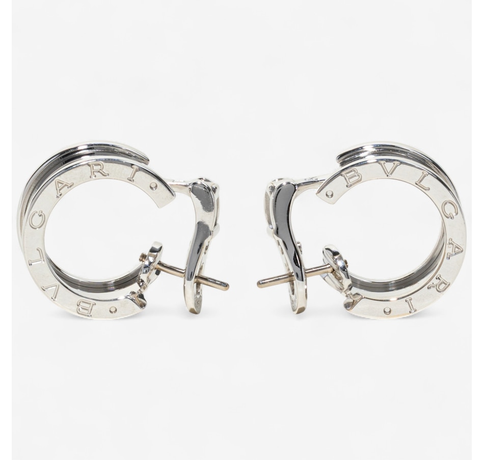Image 746624.jpg, Product 746-624 / Price $5,895.00, Estate Originals 18K White Gold Bvlgari B.Zero1 French Back Earrings from Estate Originals on TSC.ca's Jewellery department