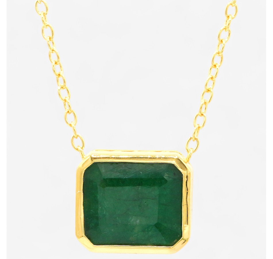 Image 746625_EMR.jpg, Product 746-625 / Price $229.99, Gems En Vogue Palladium Silver Zambian Emerald Necklace from Gems En Vogue on TSC.ca's Jewellery department