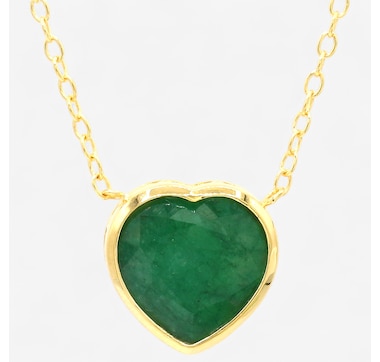 Palladium Silver Zambian Emerald Necklace