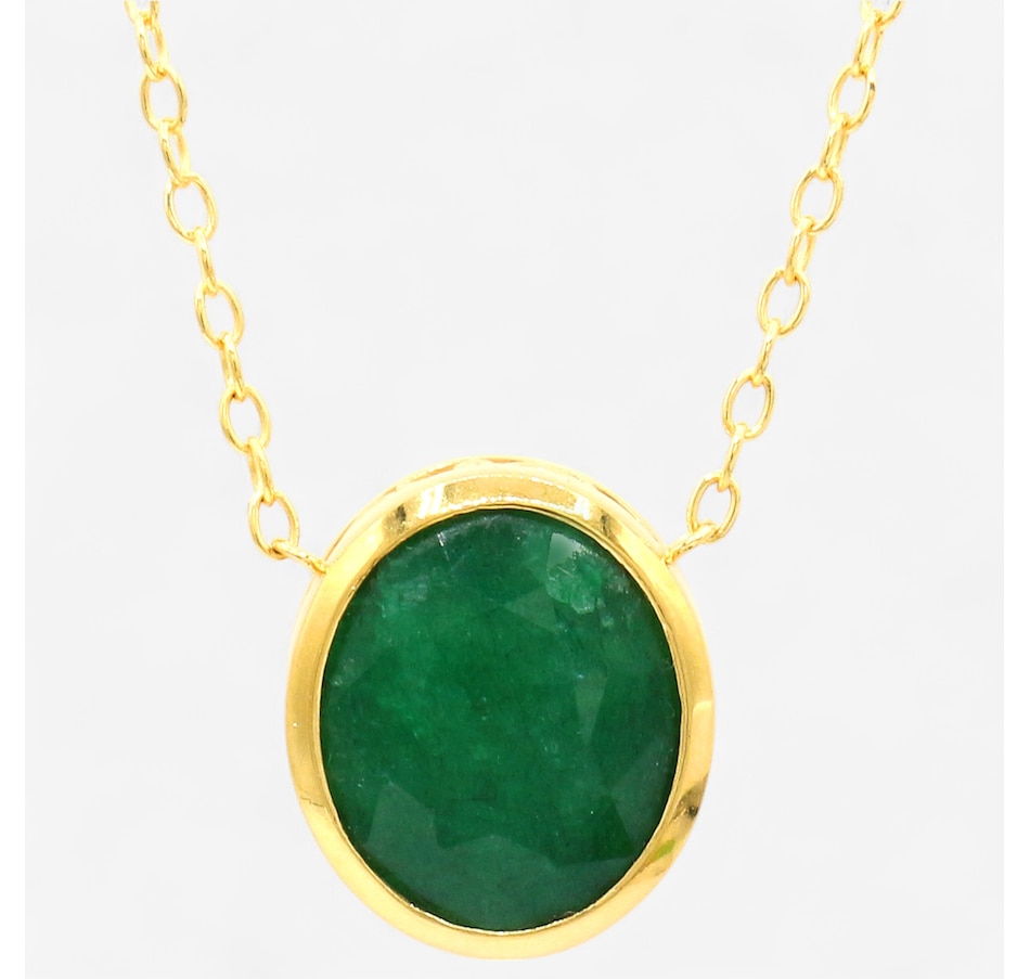 Image 746625_OVL.jpg, Product 746-625 / Price $229.99, Gems En Vogue Palladium Silver Zambian Emerald Necklace from Gems En Vogue on TSC.ca's Jewellery department
