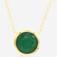 Gems En Vogue Palladium Silver Zambian Emerald Necklace