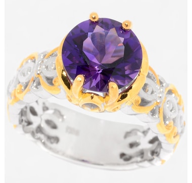 Product 746-641 / Price $249.99 , Gems En Vogue Palladium Silver Ametista Do Sul Amethyst Ring