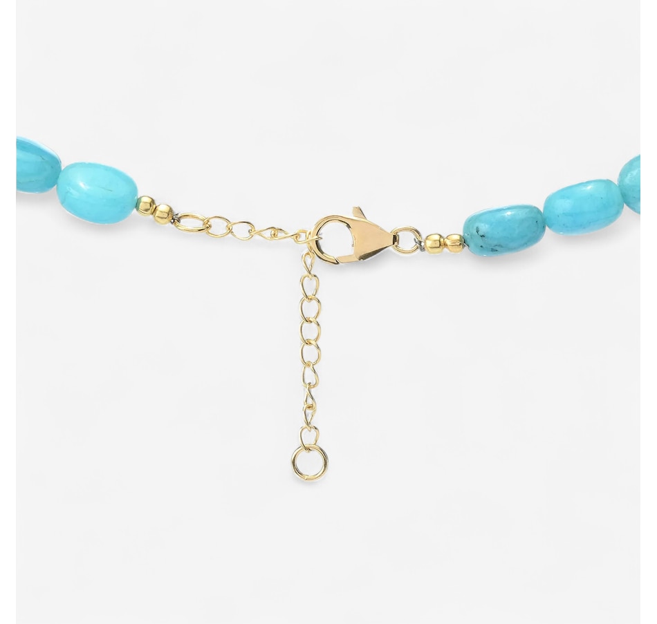 Image 746645_ALTMORE1.jpg, Product 746-645 / Price $229.99, Gems En Vogue Palladium Silver Tumbled Bead Aquamarine Necklace from Gems En Vogue on TSC.ca's Jewellery department