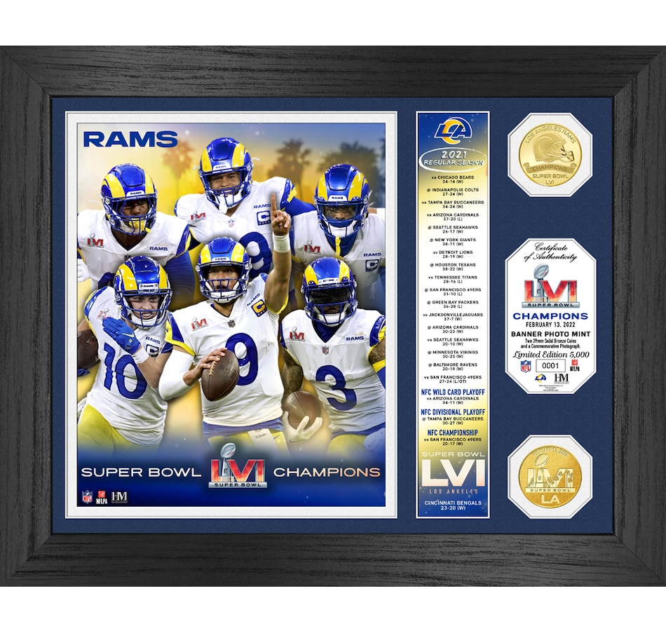 Los Angeles Rams Highland Mint Super Bowl LVI Champions 18'' x