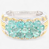Gems En Vogue Palladium Silver Dauphine Apatite Band Ring